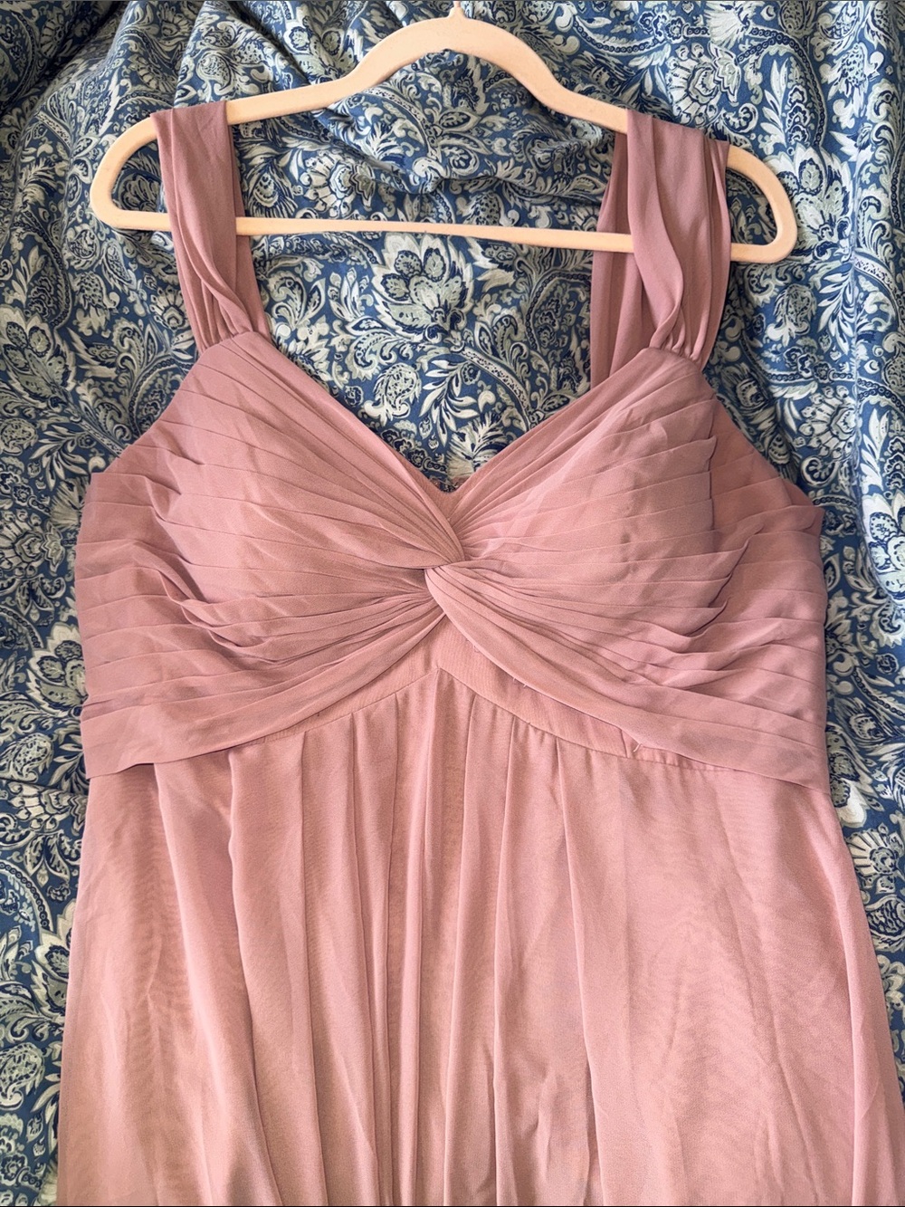 Azazie Dusty Rose Pleated Bridesmaid Dress